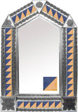 tin mirror with modern tiles