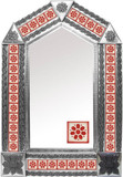 tin mirror with manufactured tiles