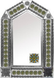 tin mirror with hand crafted tiles