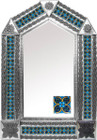 tin mirror with hand punched tiles