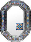 metal tin mirror tile handcrafted