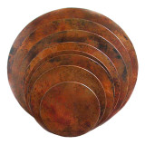 round copper table-top