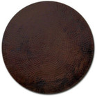 round hammered copper table top