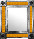 mexican wall mirror with manufactured tiles