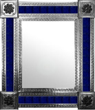 mexican wall mirror with fabricated tiles