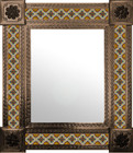 mexican wall mirror handcrafted frame