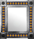 mexican wall mirror with individually made tiles