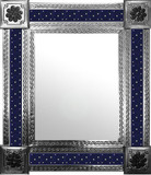 mexican wall mirror with rustic tiles