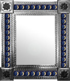 mexican wall mirror with conventional tiles