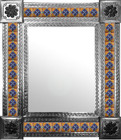 mexican wall mirror with classic colonial tiles