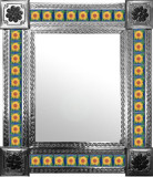 mexican wall mirror with Guanajuato tiles