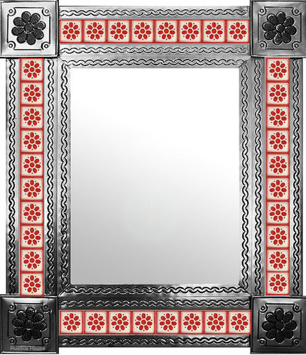 mexican mirror with fabricated tiles