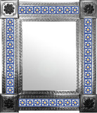 mexican mirror with produced tiles
