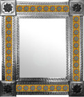 mexican mirror with created tiles
