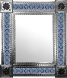 mexican mirror with countryside tiles