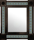 classic mexican wall mirror with tiles