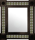 old world mexican mirror decorated with tiles