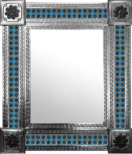 mexican mirror with classic colonial tiles