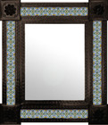 colonial hacienda mexican mirror decorated with tiles