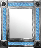 mexican mirror with San Miguel tiles