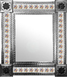 mexican mirror with colonial tiles