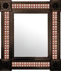 rustic mexican mirror decorated with tiles