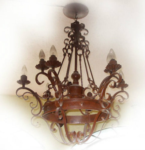 tall ceiling iron chandelier