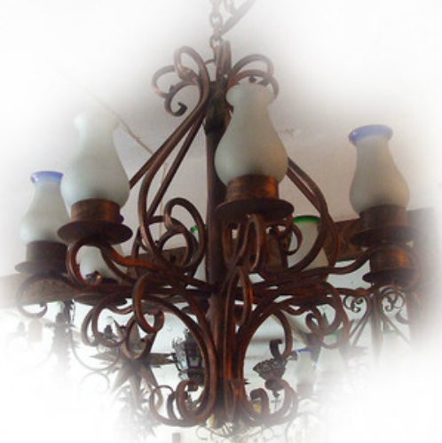 hand forged iron chandelier