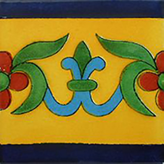 artisan crafted talavera tile yellow