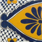mexican stair rise tile white yellow blue