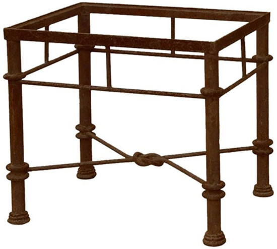 rustic forged iron table base