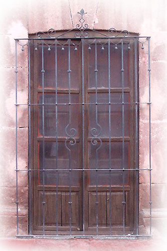Moorish forged iron window guards