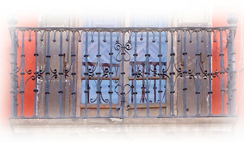 traditional forged iron balcony