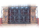 artisan made forged iron balcony