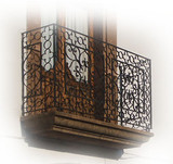 style forged iron balcony