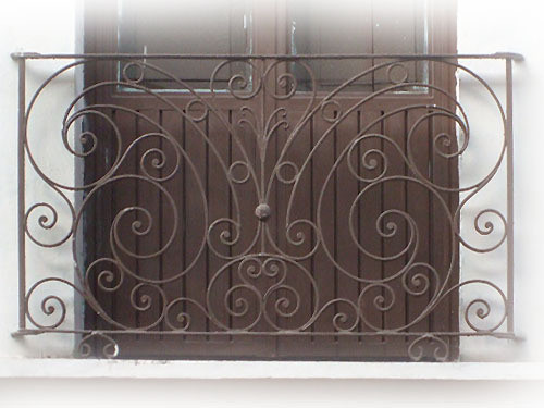Southeastern forged iron balcony