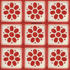 hand made Mexican tiles red white