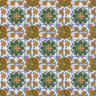 hand made Mexican tiles green yellow