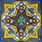 old world Mexican tile white yellow
