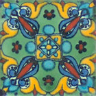 Spanish Mexican tile blue yellow
