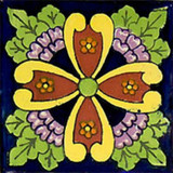 colonial Mexican tile yellow green