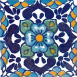 rustic Mexican tile blue