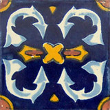 traditional Mexican tile white yellow