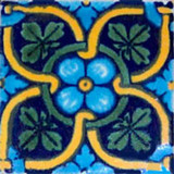 Arabic Mexican tile blue green