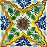 artisan crafted Mexican tile yellow