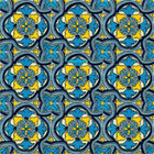 traditional Mexican tiles blue yellow