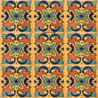 Southern Mexican tiles terracotta green