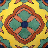 Arabic Mexican tile green terracotta