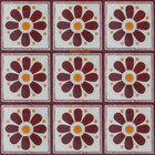 old world Mexican tiles terracotta