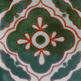 hand crafted Mexican Tile Green